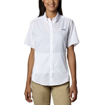 Columbia Overhemd Dames, PFG Tamiami II Short Sleeve Wit, 86LTDSNMI